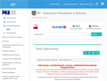 Tablet Screenshot of bip.powiatbytowski.pl